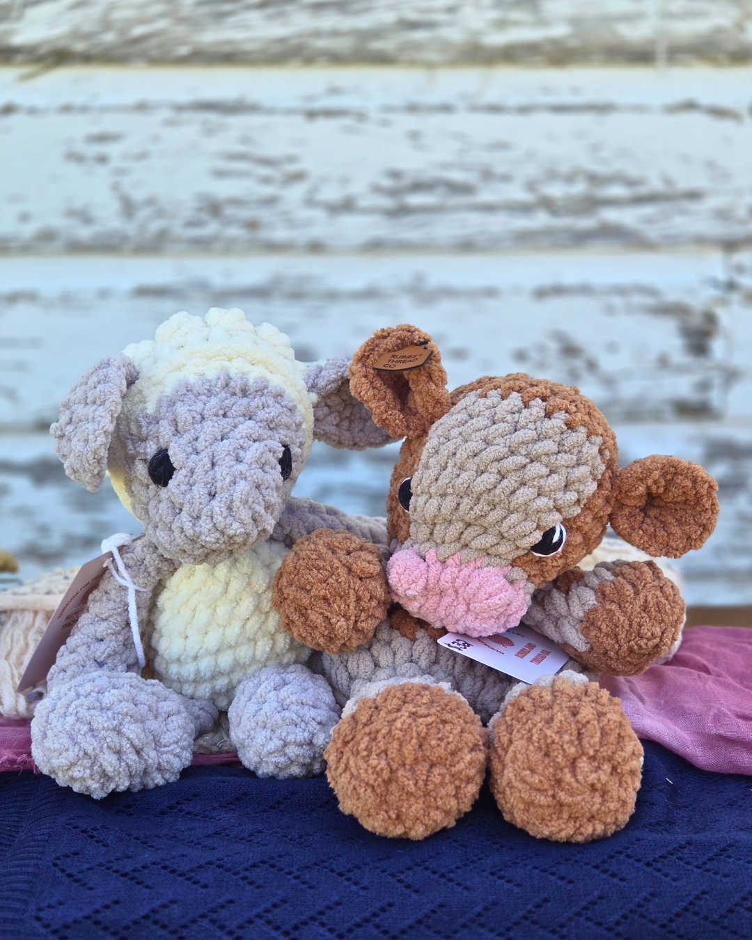 Handmade Crochet Snuggler Cow – Safe for All Ages 🐮✨