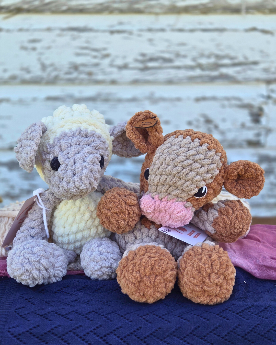 Handmade Crochet Snuggler Cow – Safe for All Ages 🐮✨