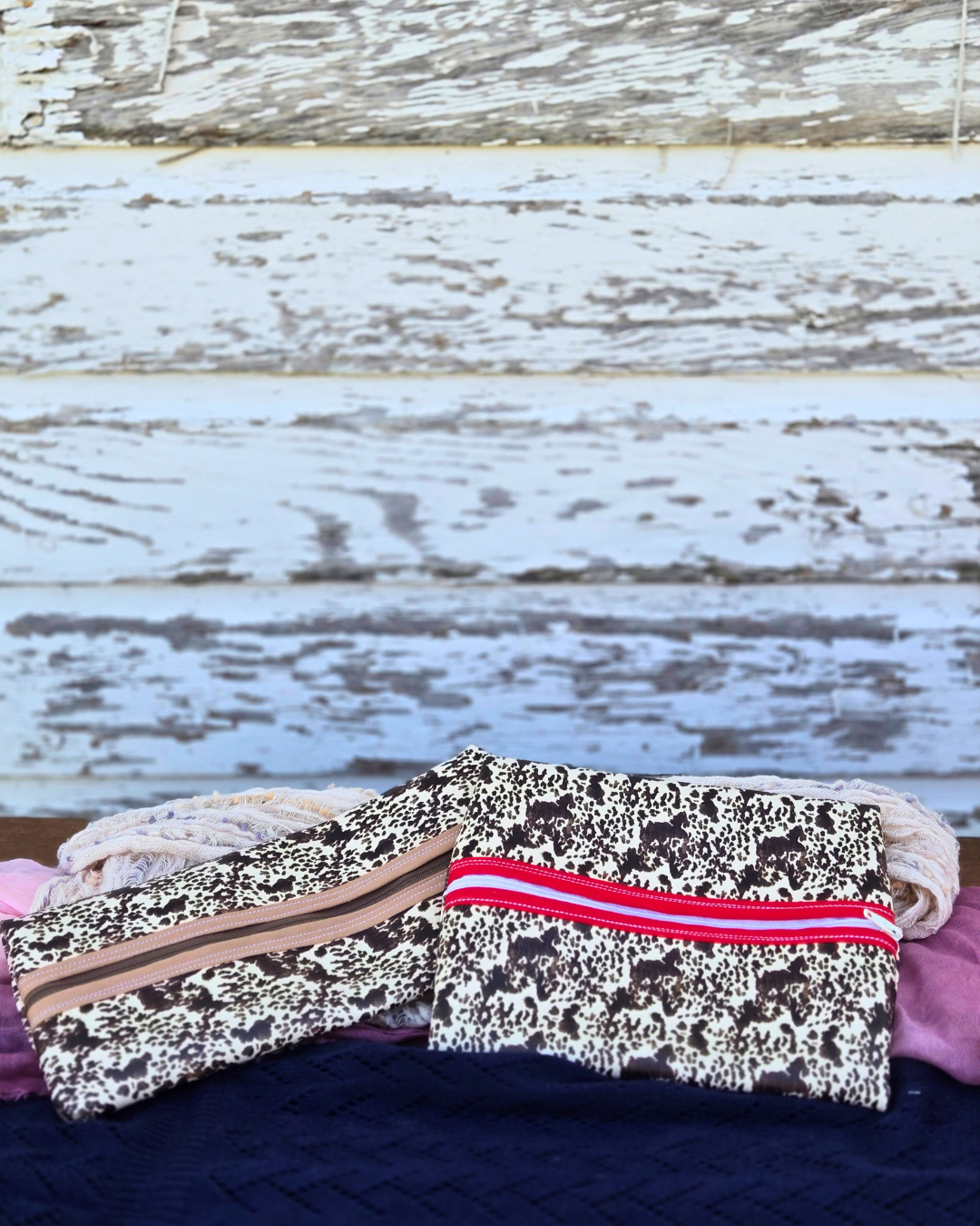 Cow Print Zipper Handbag β Handmade & Bold πβ€οΈ