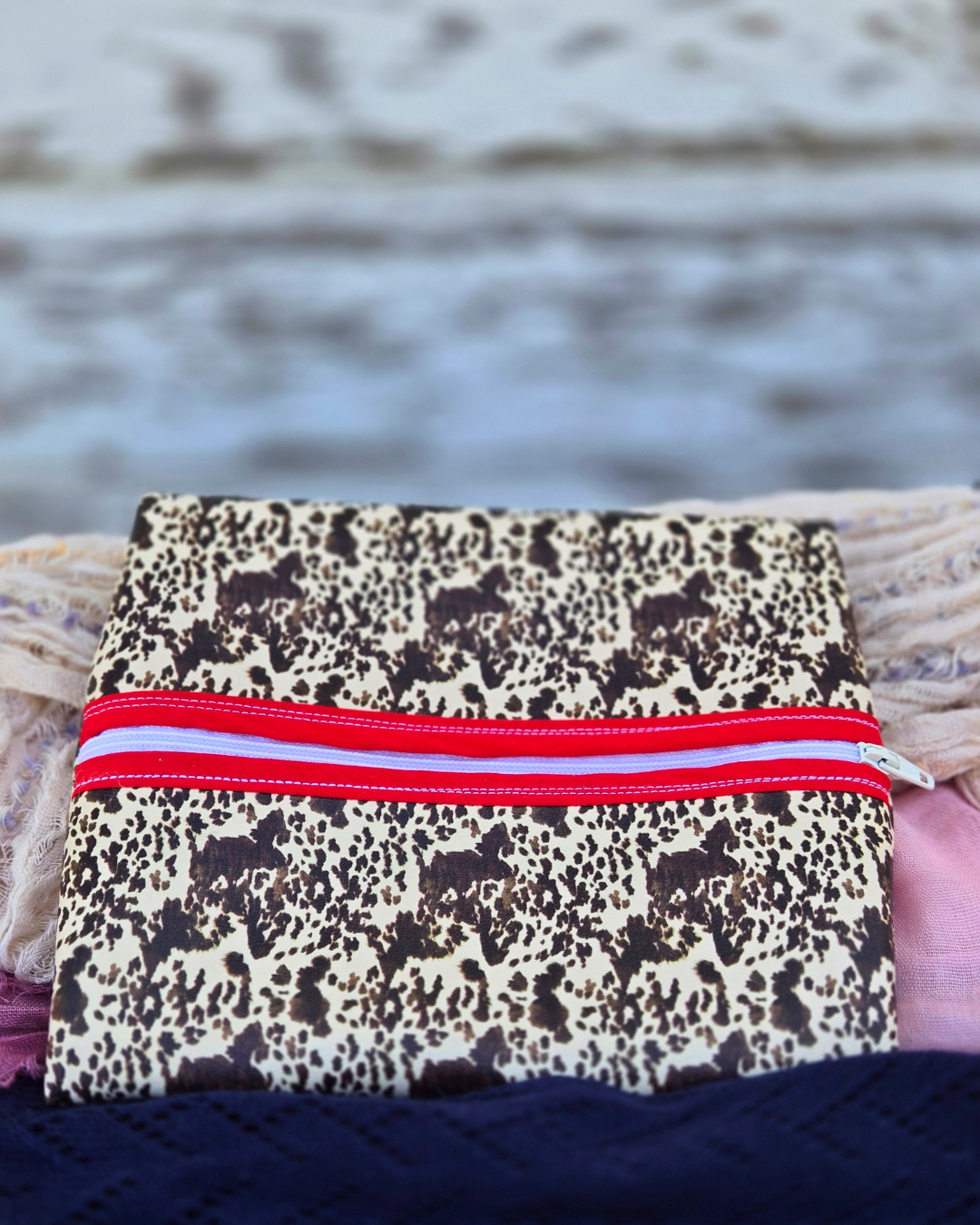 Cow Print Zipper Handbag β Handmade & Bold πβ€οΈ