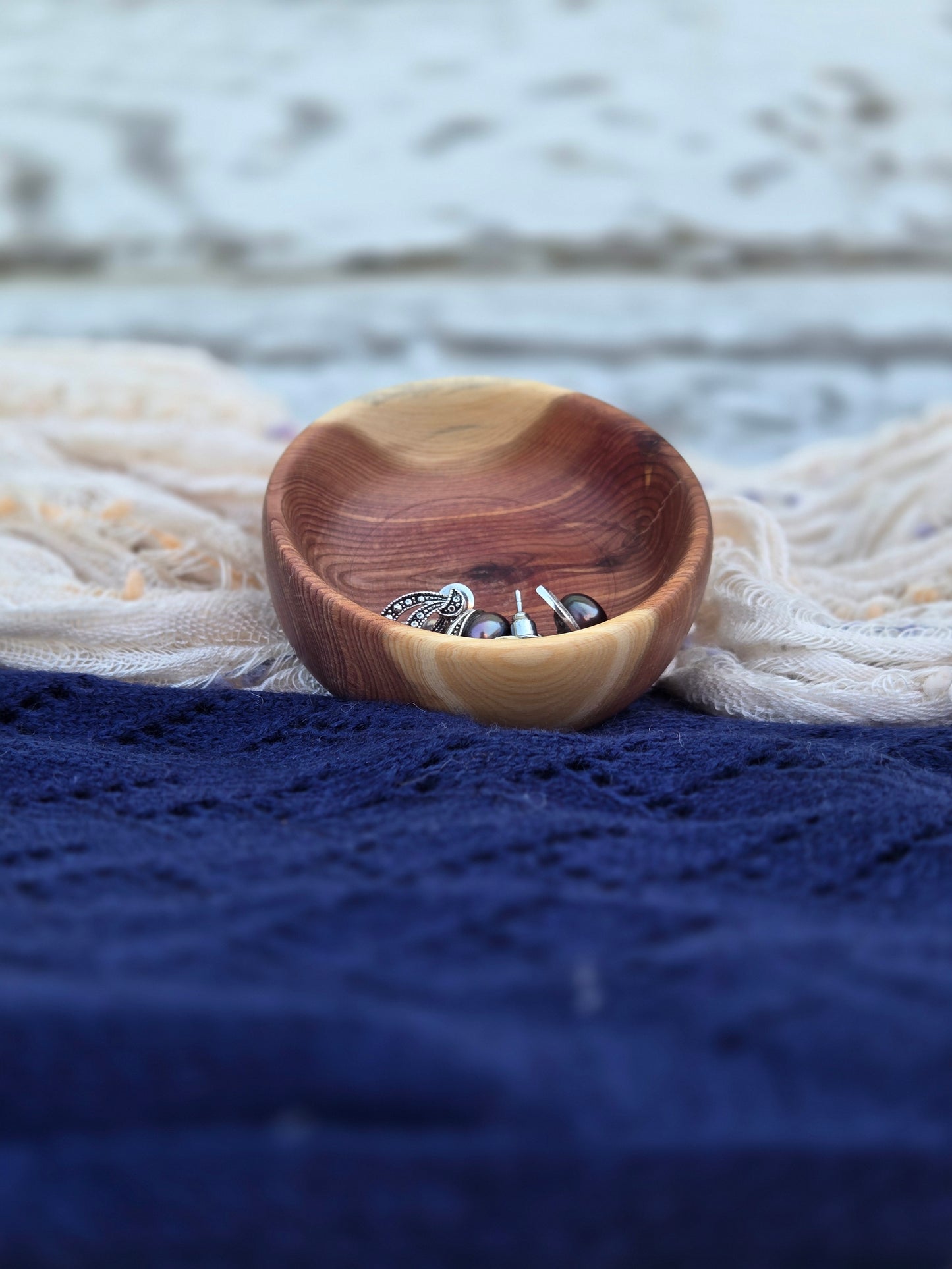 Hand-Turned Cedar Trinket Dish