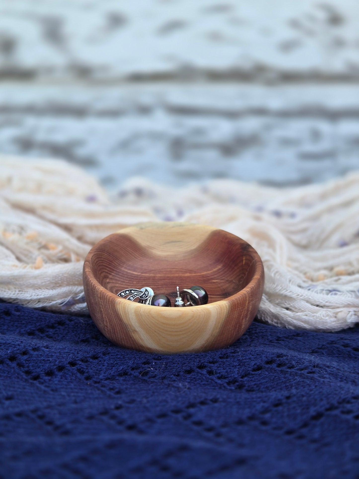 Hand-Turned Cedar Trinket Dish