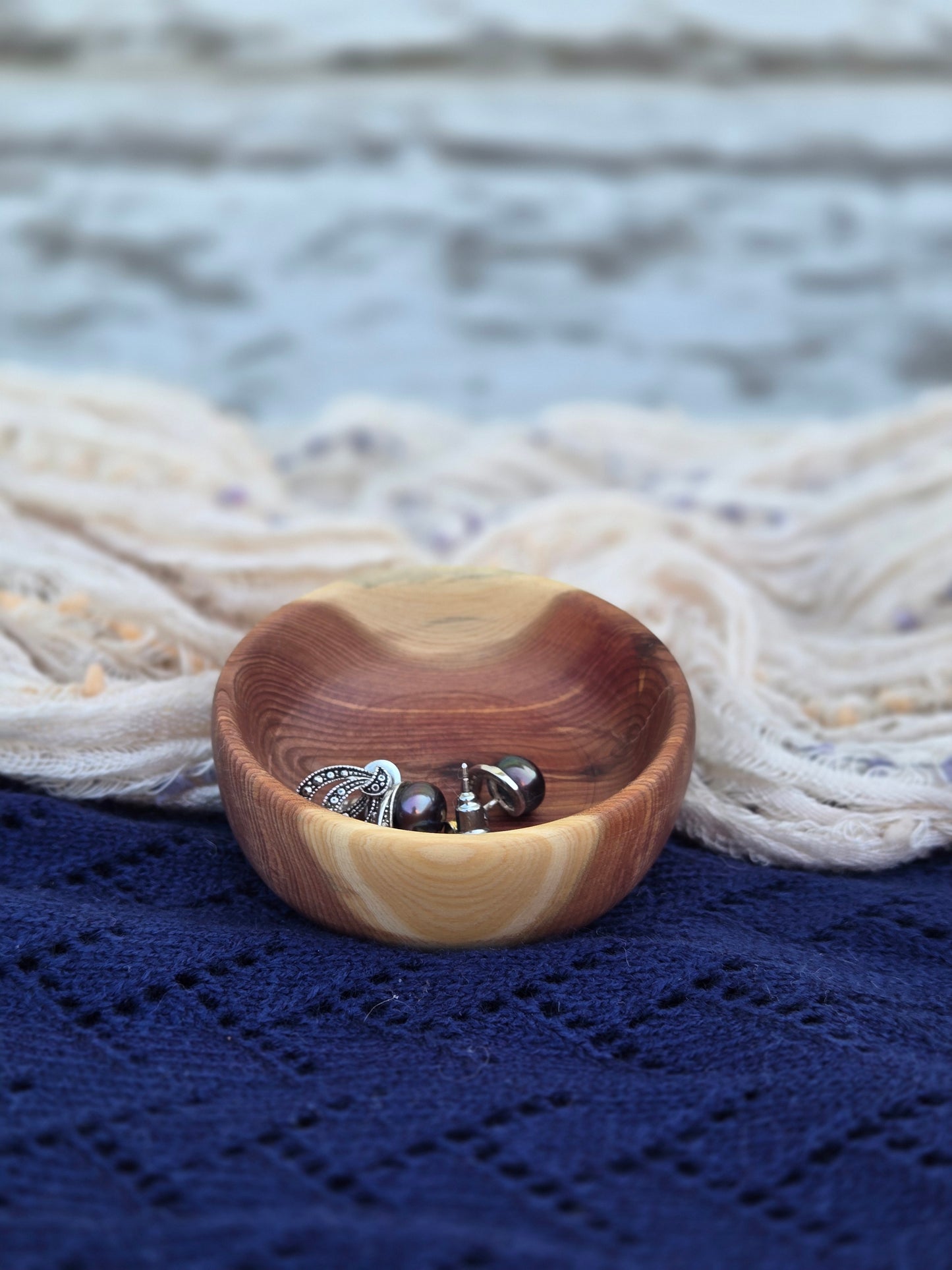Hand-Turned Cedar Trinket Dish