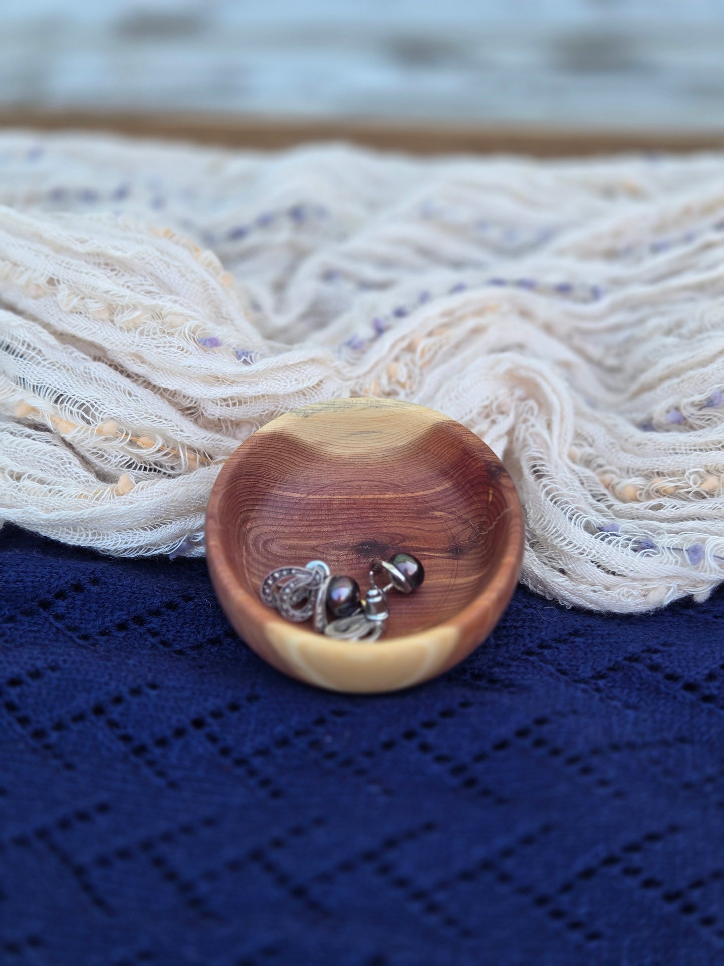 Hand-Turned Cedar Trinket Dish