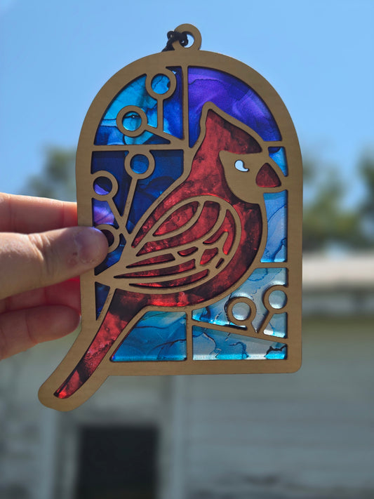 Cardinal Laser-Cut Suncatcher