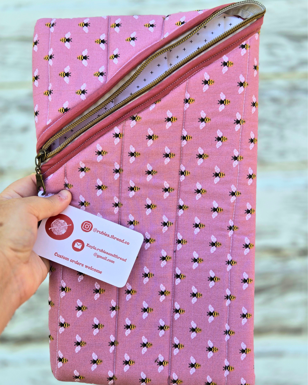 Pink Bee Padded Sleeve β Book, Kindle & Laptop Case ππ»π