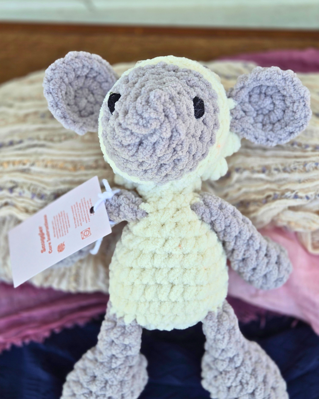 Handmade Crochet Sheep Plushie – Safe for All Ages