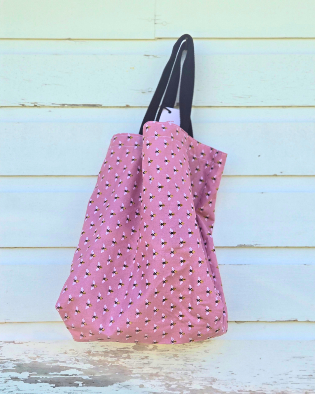 Pink Bee Tote Bag β Handmade ππΈ