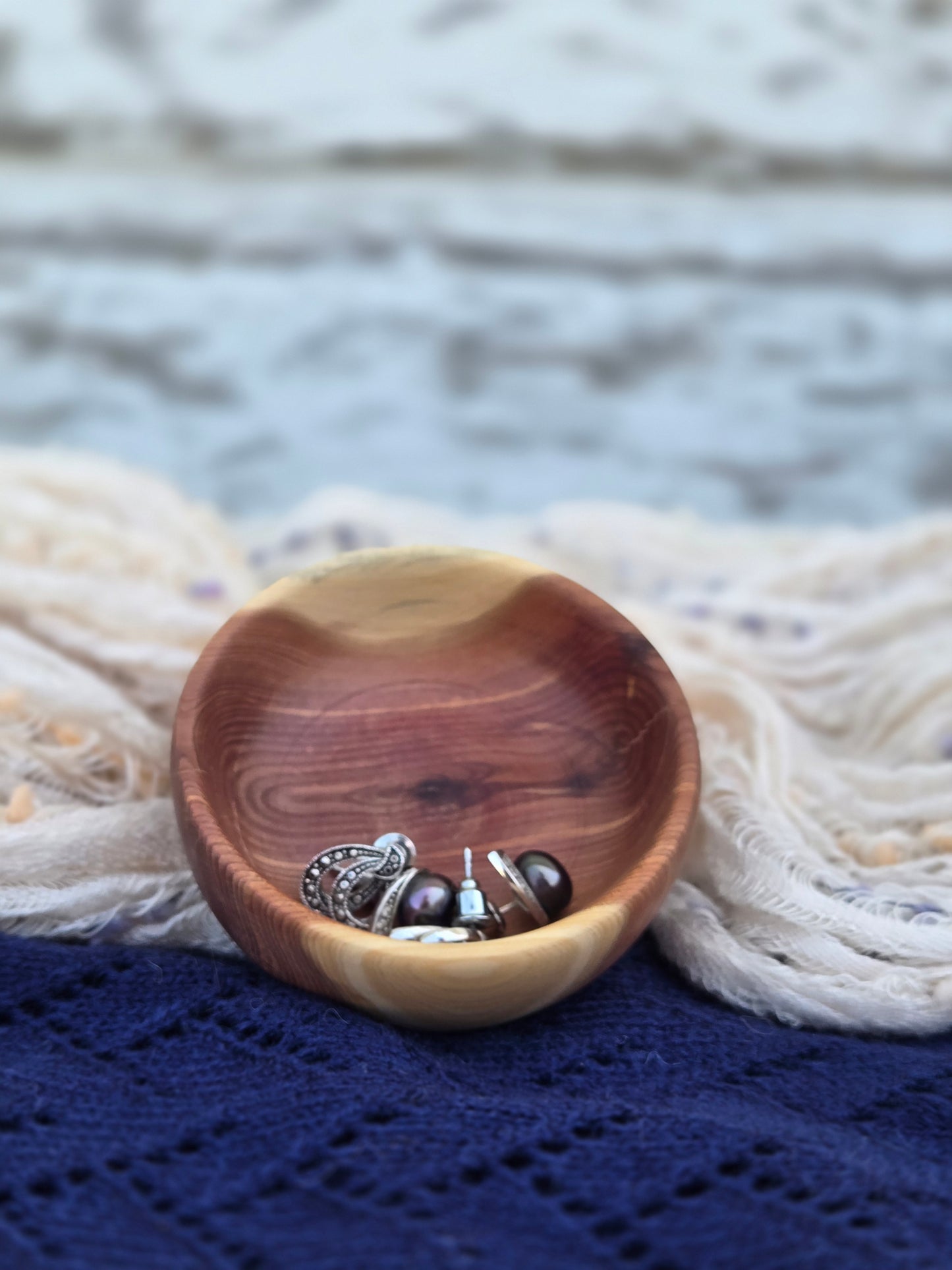Hand-Turned Cedar Trinket Dish