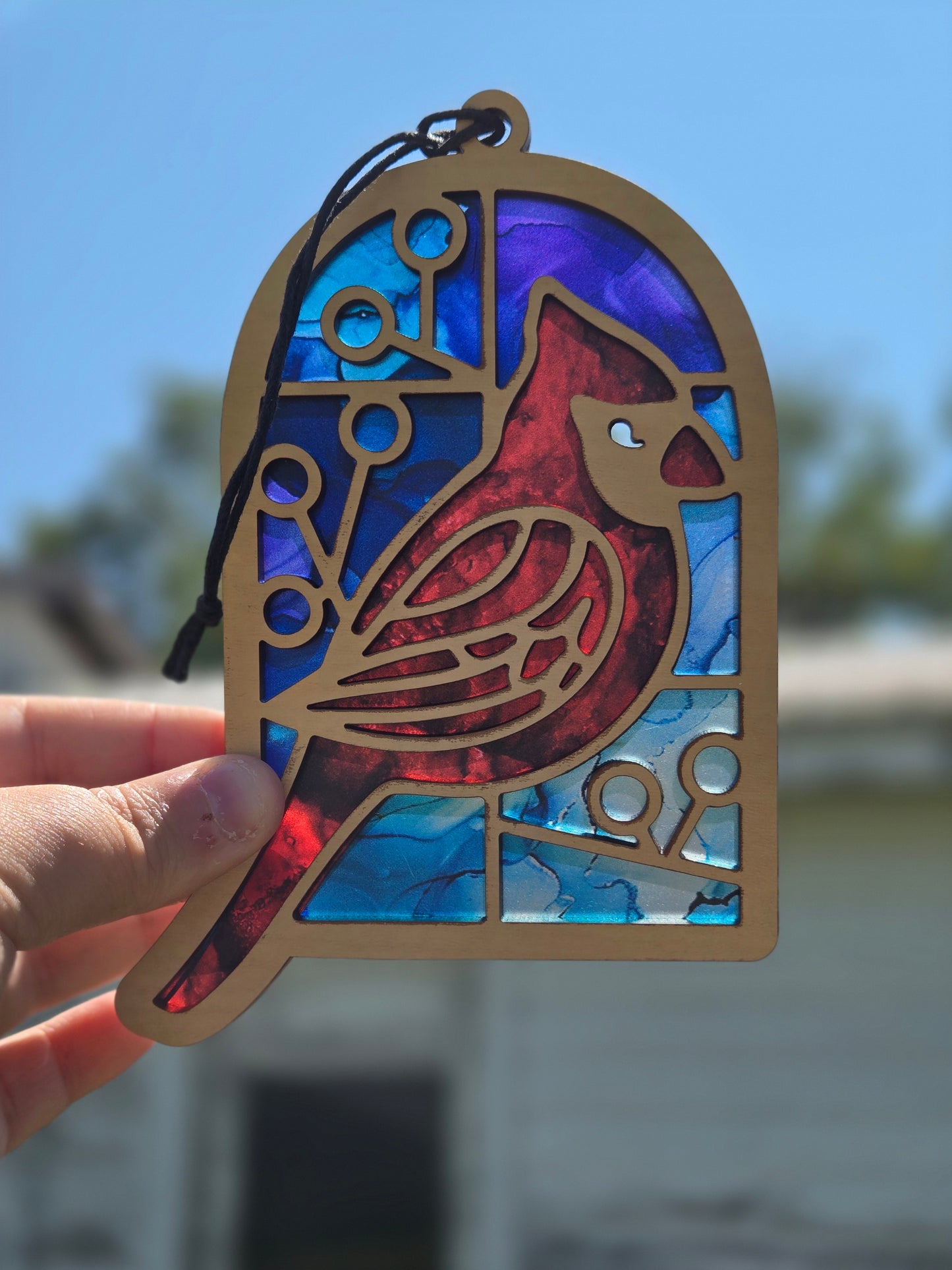 Cardinal Laser-Cut Suncatcher