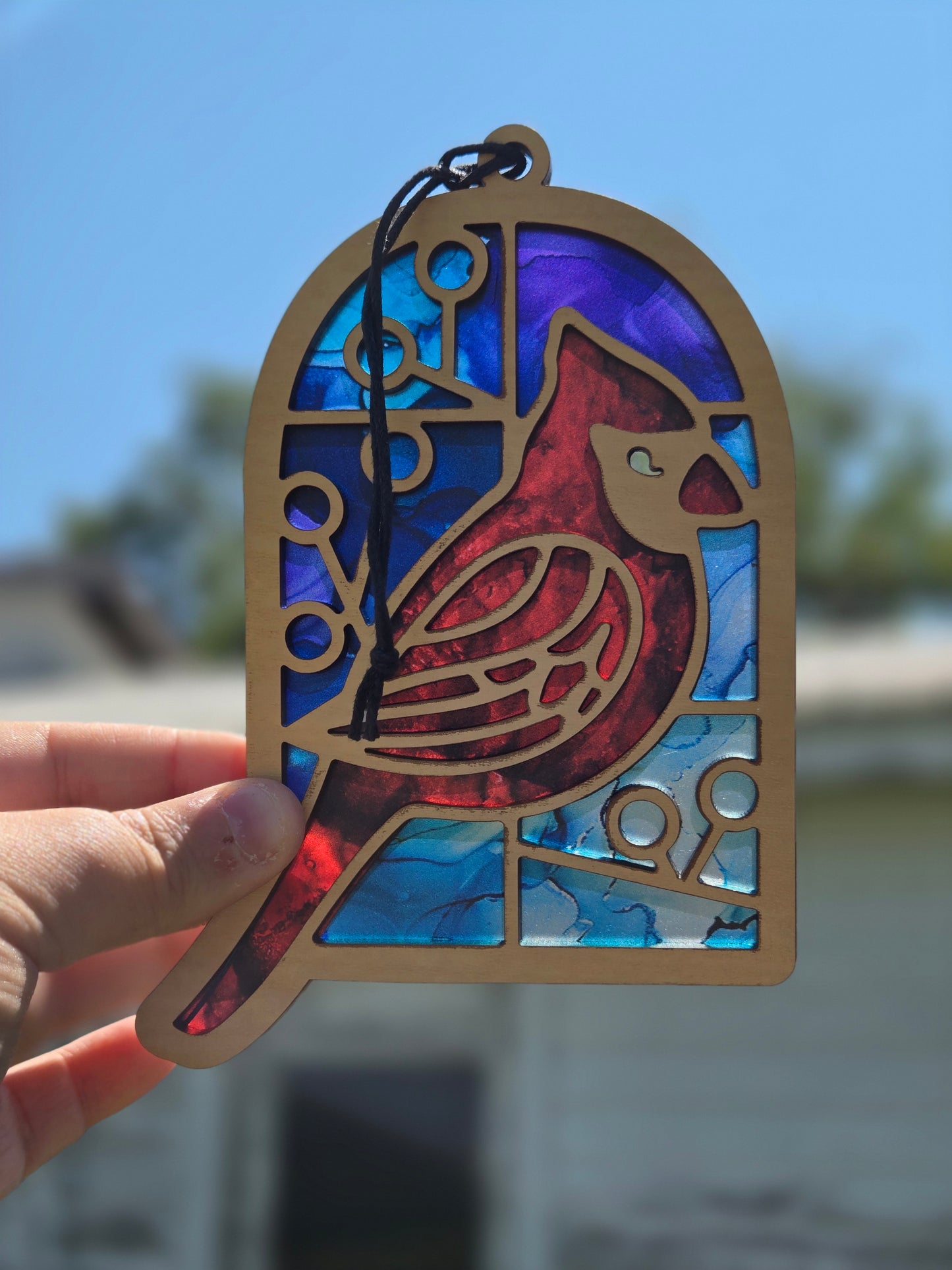 Cardinal Laser-Cut Suncatcher