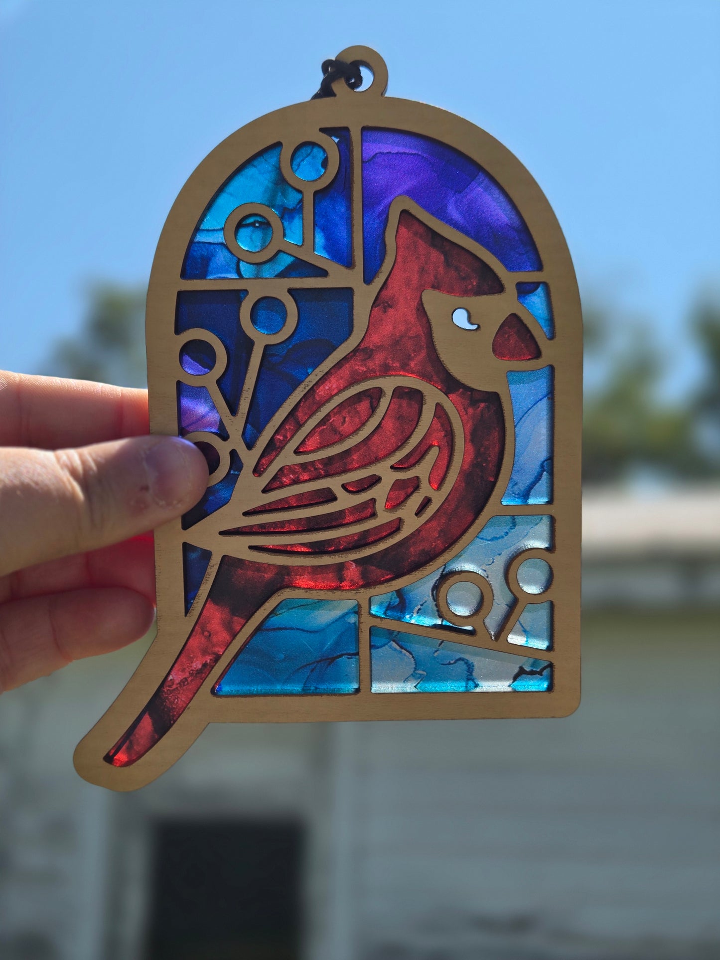 Cardinal Laser-Cut Suncatcher