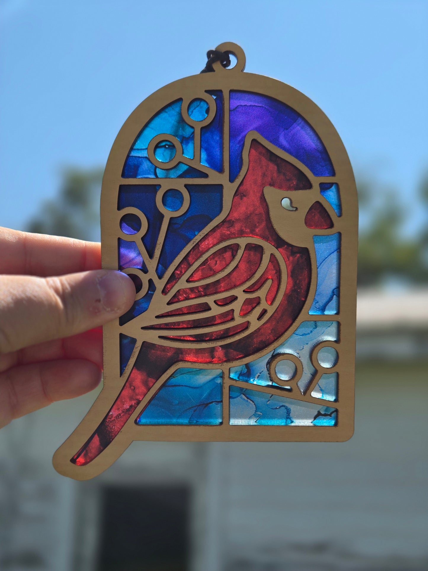 Cardinal Laser-Cut Suncatcher